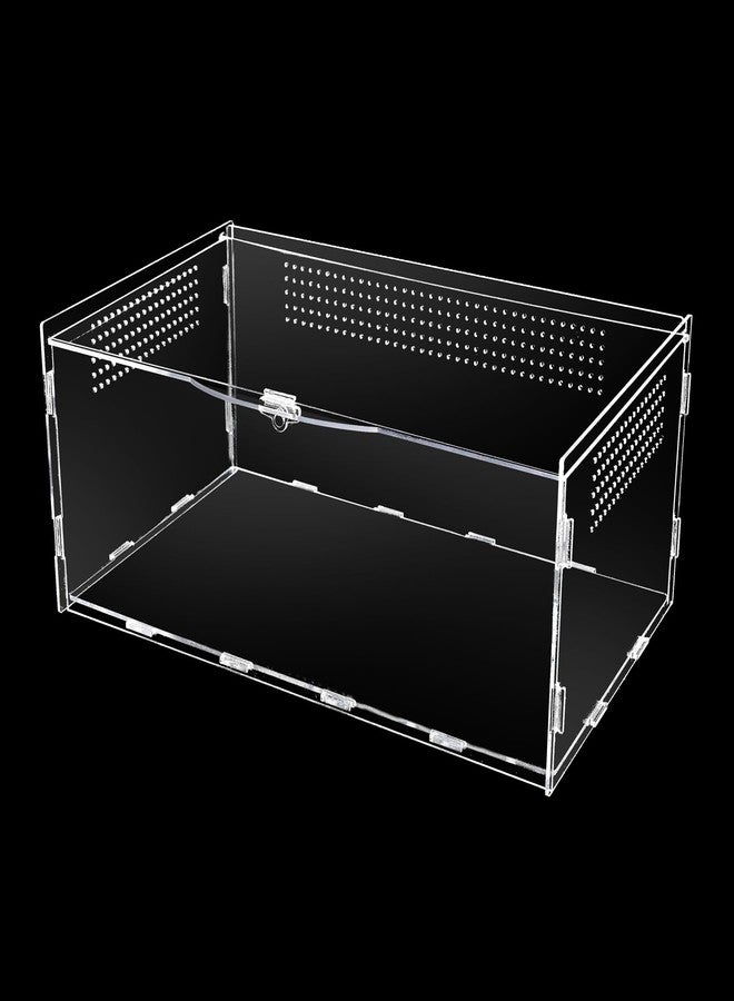 UCandy Micro Habitat Terrarium Enclosure, Jumping Spider Enclosure with Locking Latch for Small Tree Dwelling Reptiles,Tarantula, Amphibians, Spiders,Invertebrates (6x8x14 inxh) - Image 2